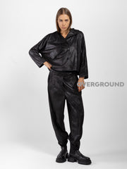 Giacca corta in ecopelle