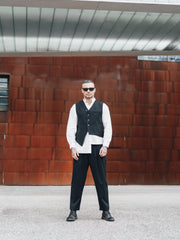 GILET CON ABBOTTONATURA ASIMMETRICA - OVERGROUND STORE 