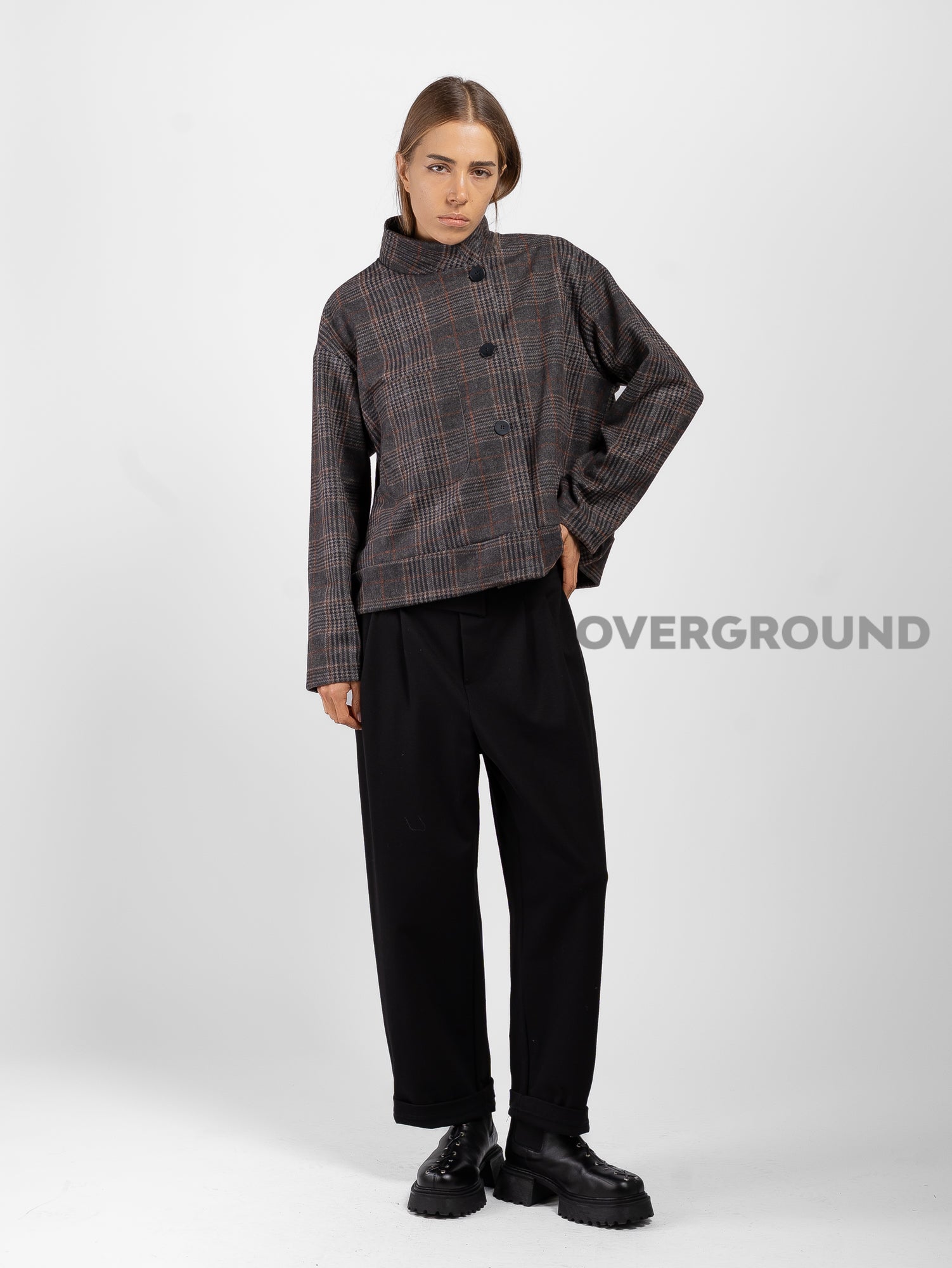 Giacca corta in fantasia