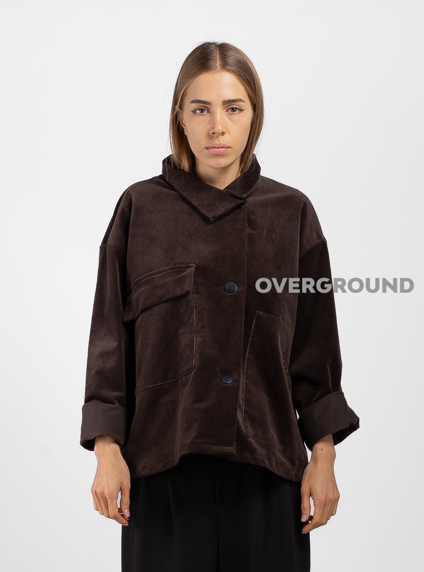 giacca corta in velluto