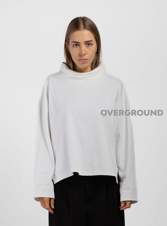 blusa over collo a barca