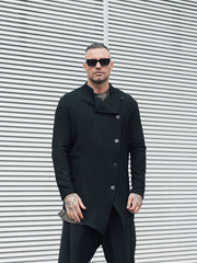 GIACCA CON ABBOTTONATURA TRASVERSALE TESS. LAVORATO - OVERGROUND STORE 