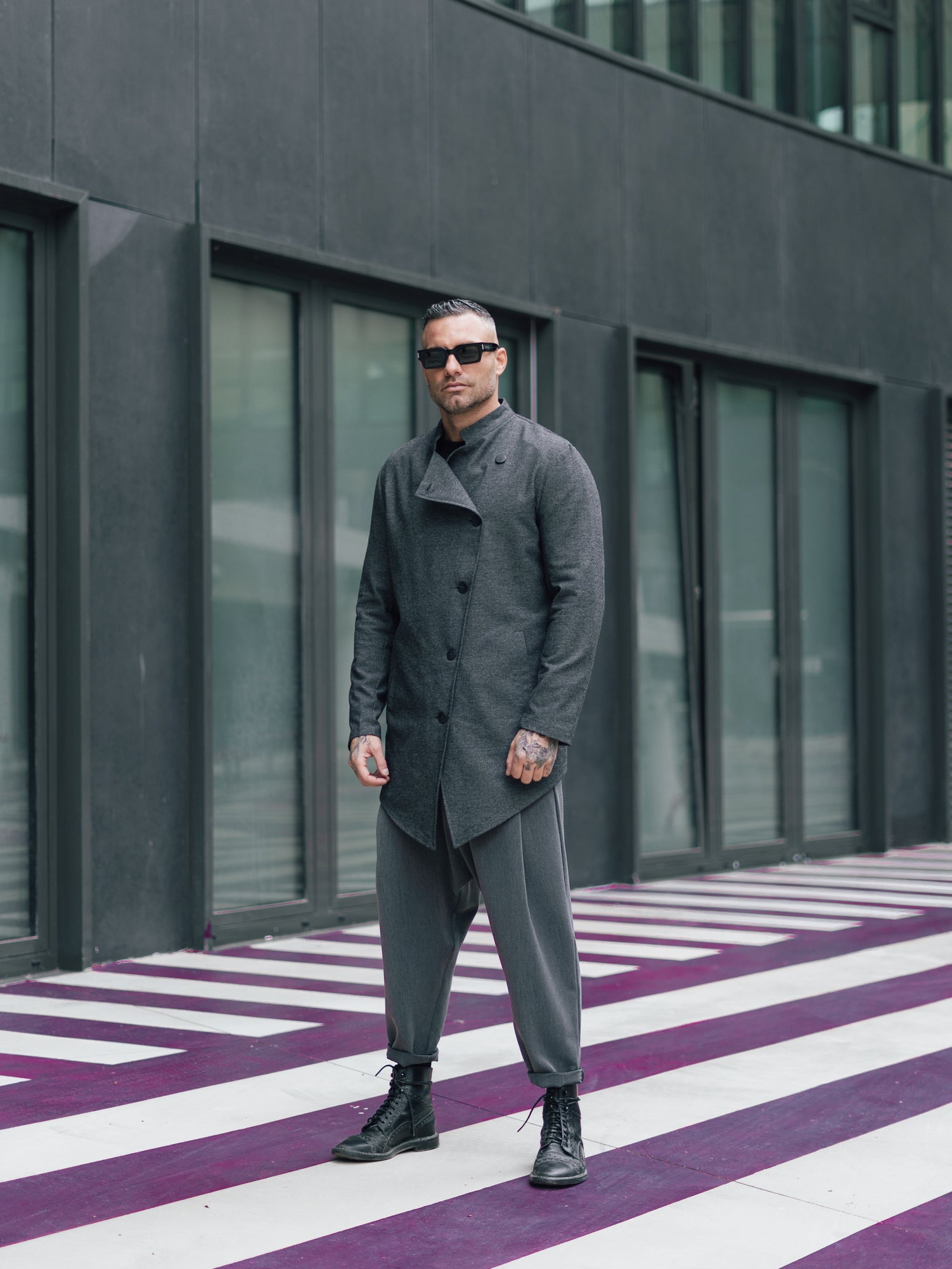 GIACCA CON ABBOTTONATURA TRASVERSALE - OVERGROUND STORE 