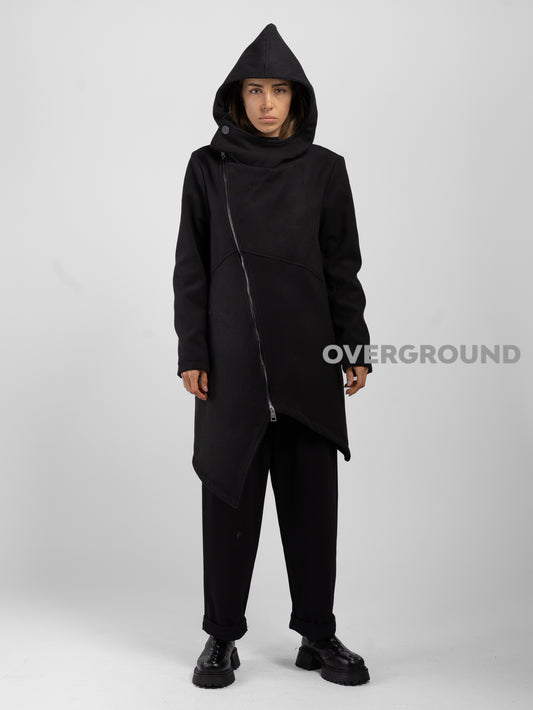 Jacket with cross zip and Z button closure