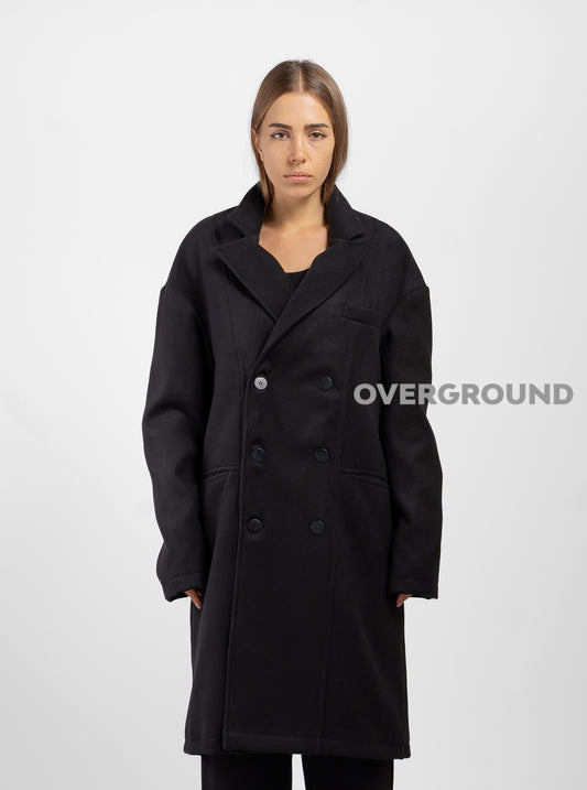 OVERCOAT WITH DOUBLE-BREASTED BUTTONING