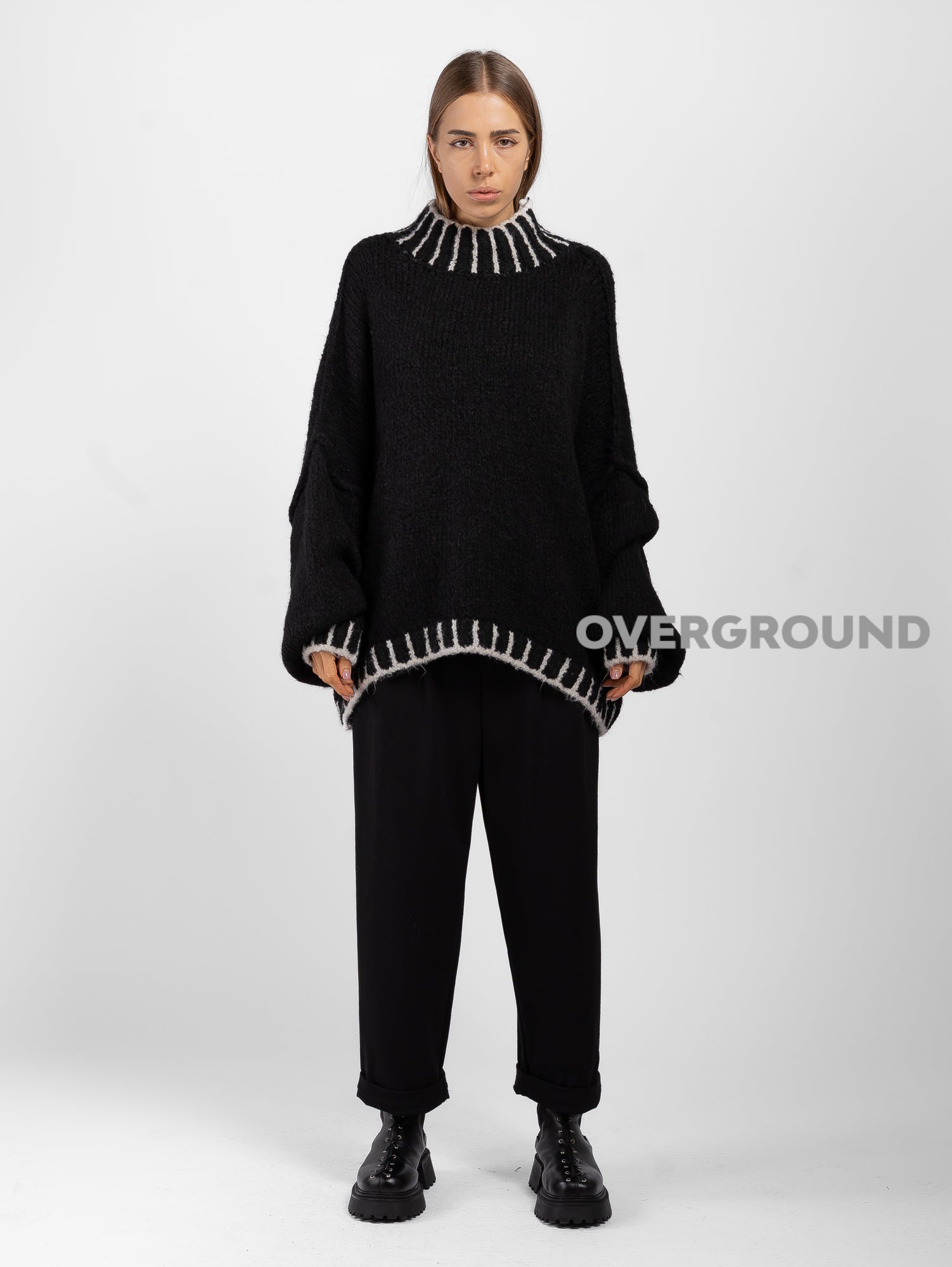 MAGLIONE OVER CON CUCITURE