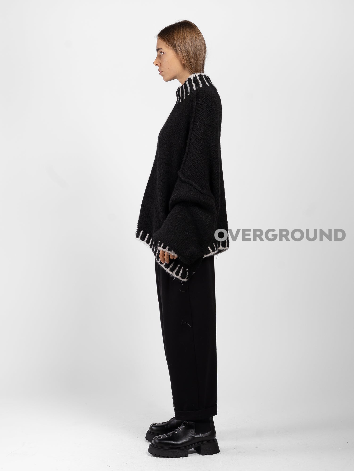 MAGLIONE OVER CON CUCITURE