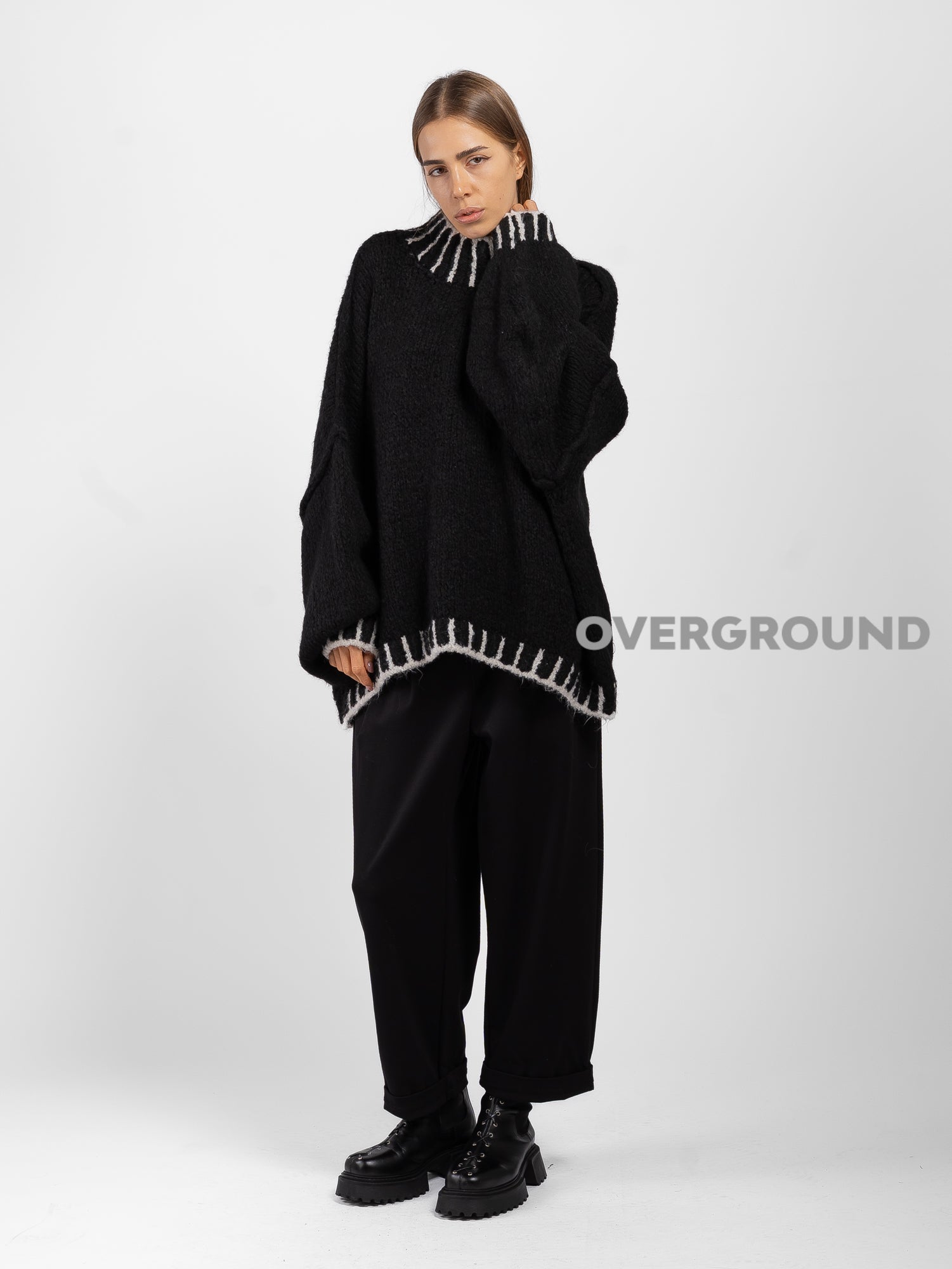 MAGLIONE OVER CON CUCITURE