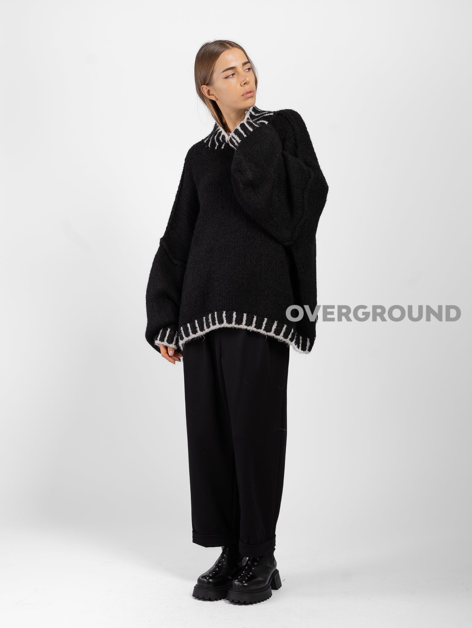 MAGLIONE OVER CON CUCITURE