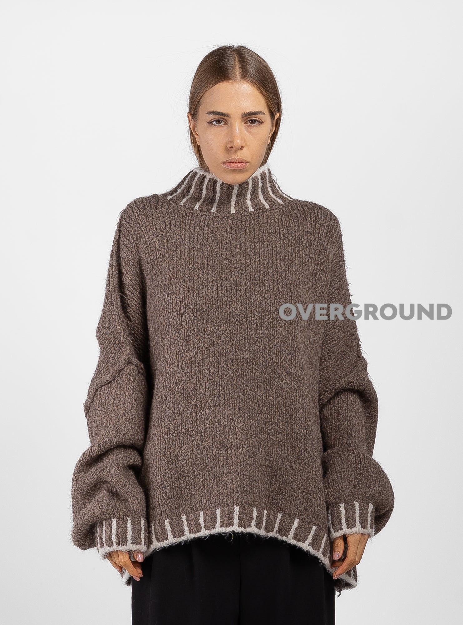 MAGLIONE OVER CON CUCITURE