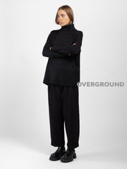 MAGLIONE LUNGO COLLO ALTO CON INTRECCIO