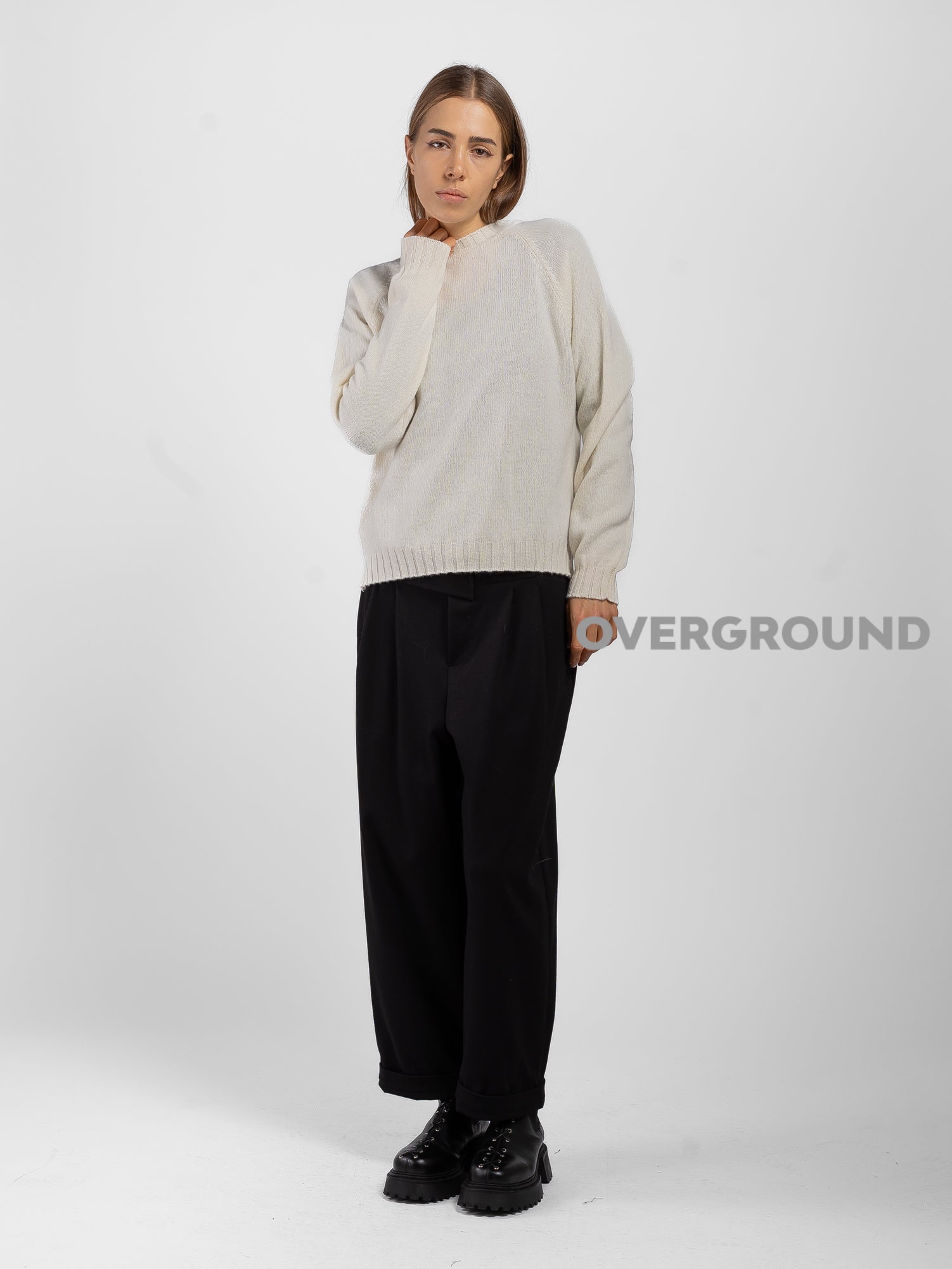 MAGLIONE COLLO BASSO IN LANA