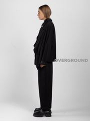 OVERSIZED DUSTER SWEATSHIRT WITH ASYMMETRIC BUTTONING