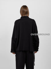 OVERSIZED DUSTER SWEATSHIRT WITH ASYMMETRIC BUTTONING
