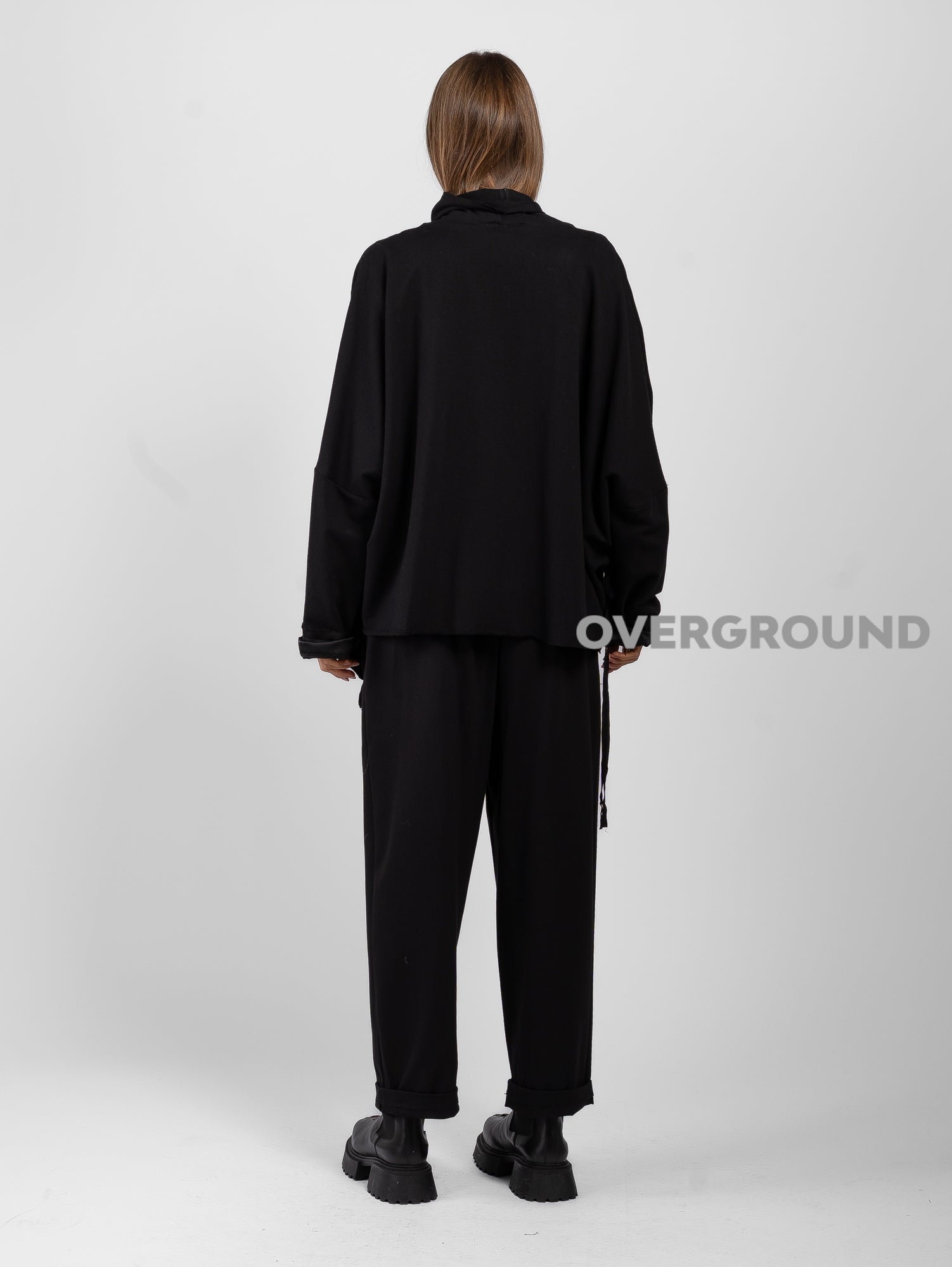 OVERSIZED DUSTER SWEATSHIRT WITH ASYMMETRIC BUTTONING