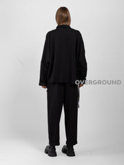 OVERSIZED DUSTER SWEATSHIRT WITH ASYMMETRIC BUTTONING