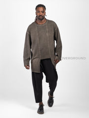 MAGLIA OVER ASIMMETRICA CON CUCITURE