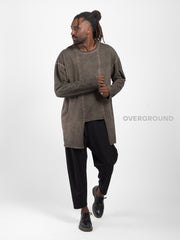 MAGLIA OVER ASIMMETRICA CON CUCITURE