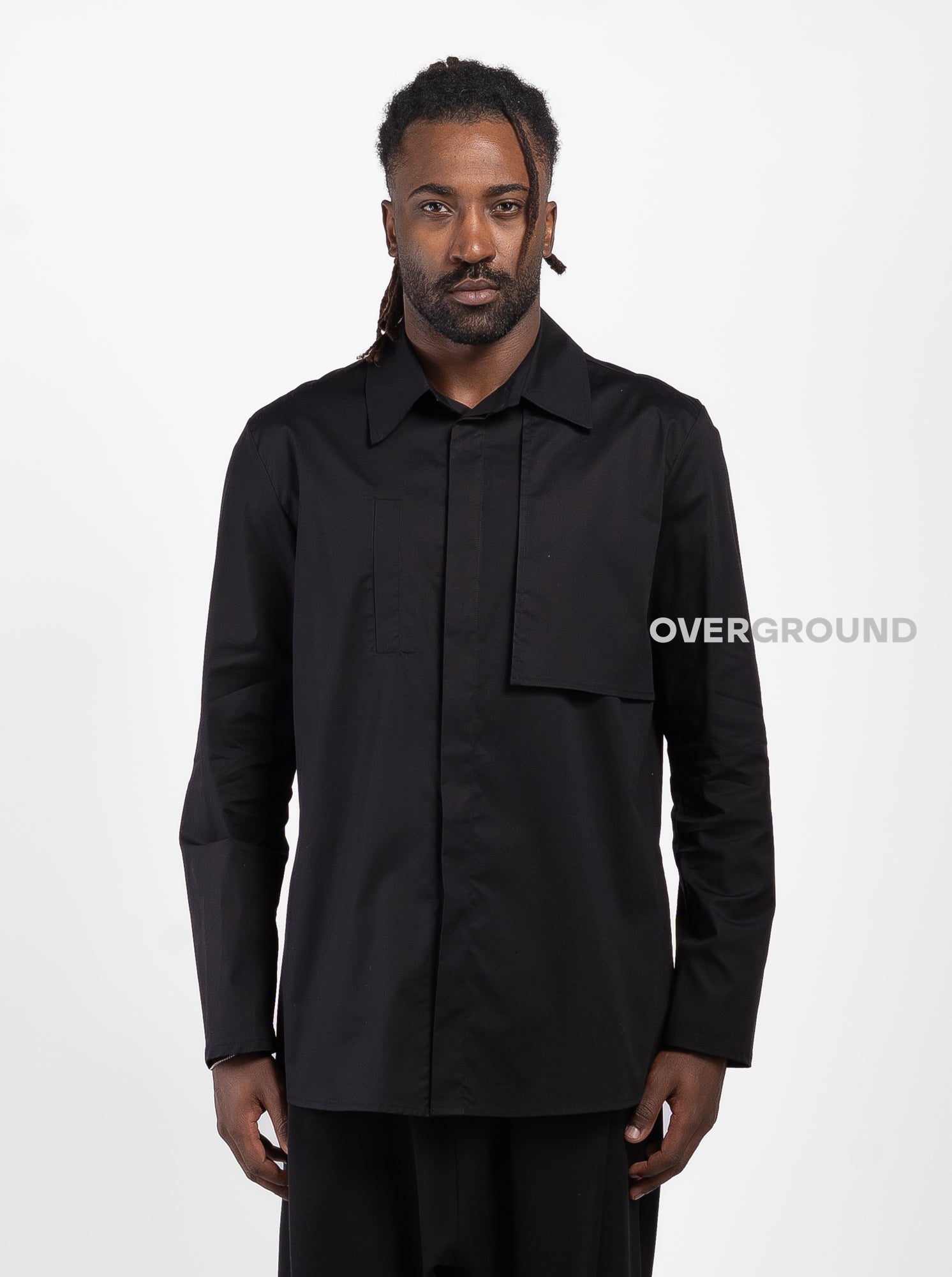CAMICIA OVER CON BOTTONI COPERTI - OVERGROUND STORE 