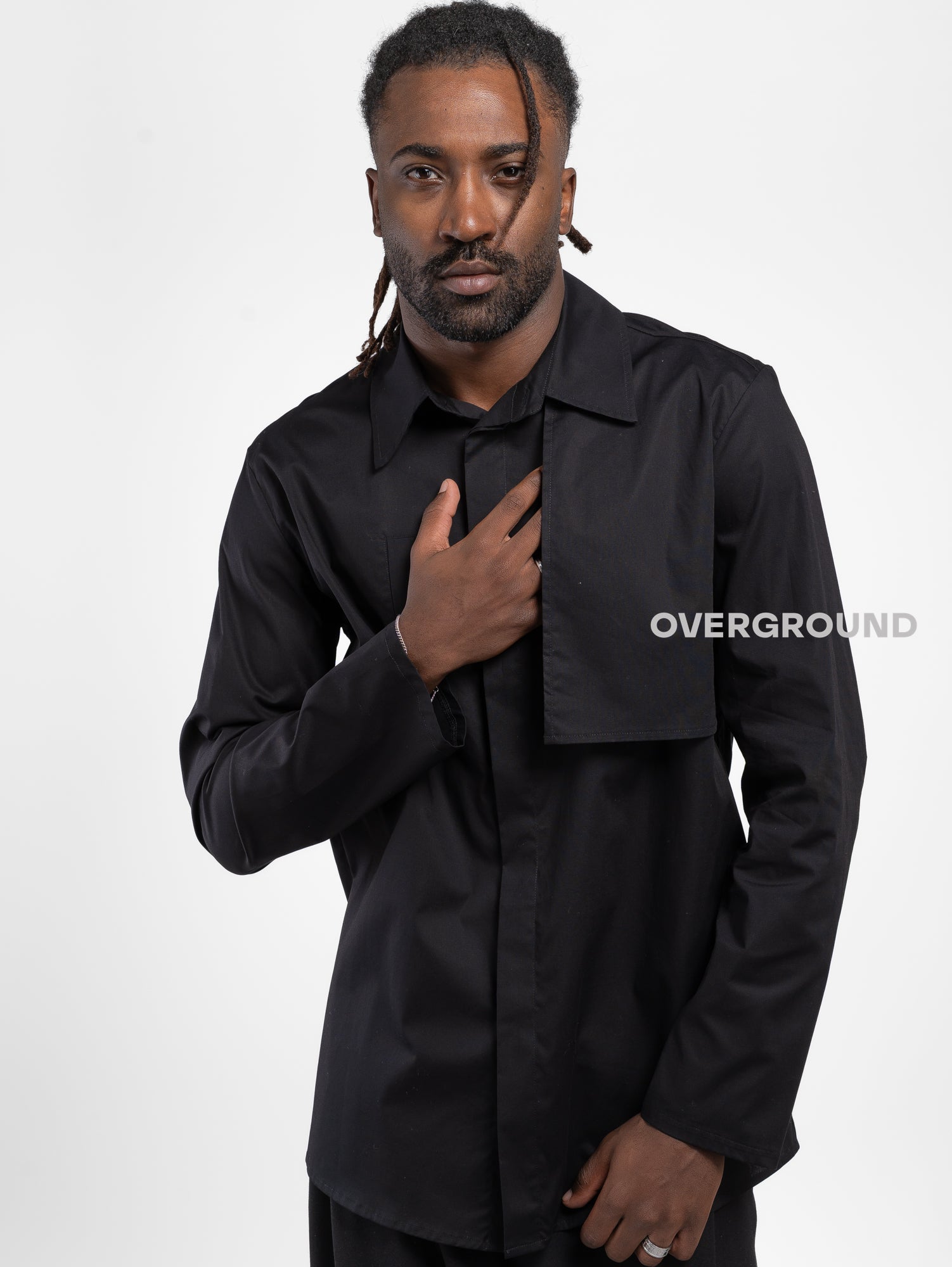 CAMICIA OVER CON BOTTONI COPERTI - OVERGROUND STORE 