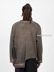 OVERSIZED SWEATER WITH SPLIT AND SIDE POCKET