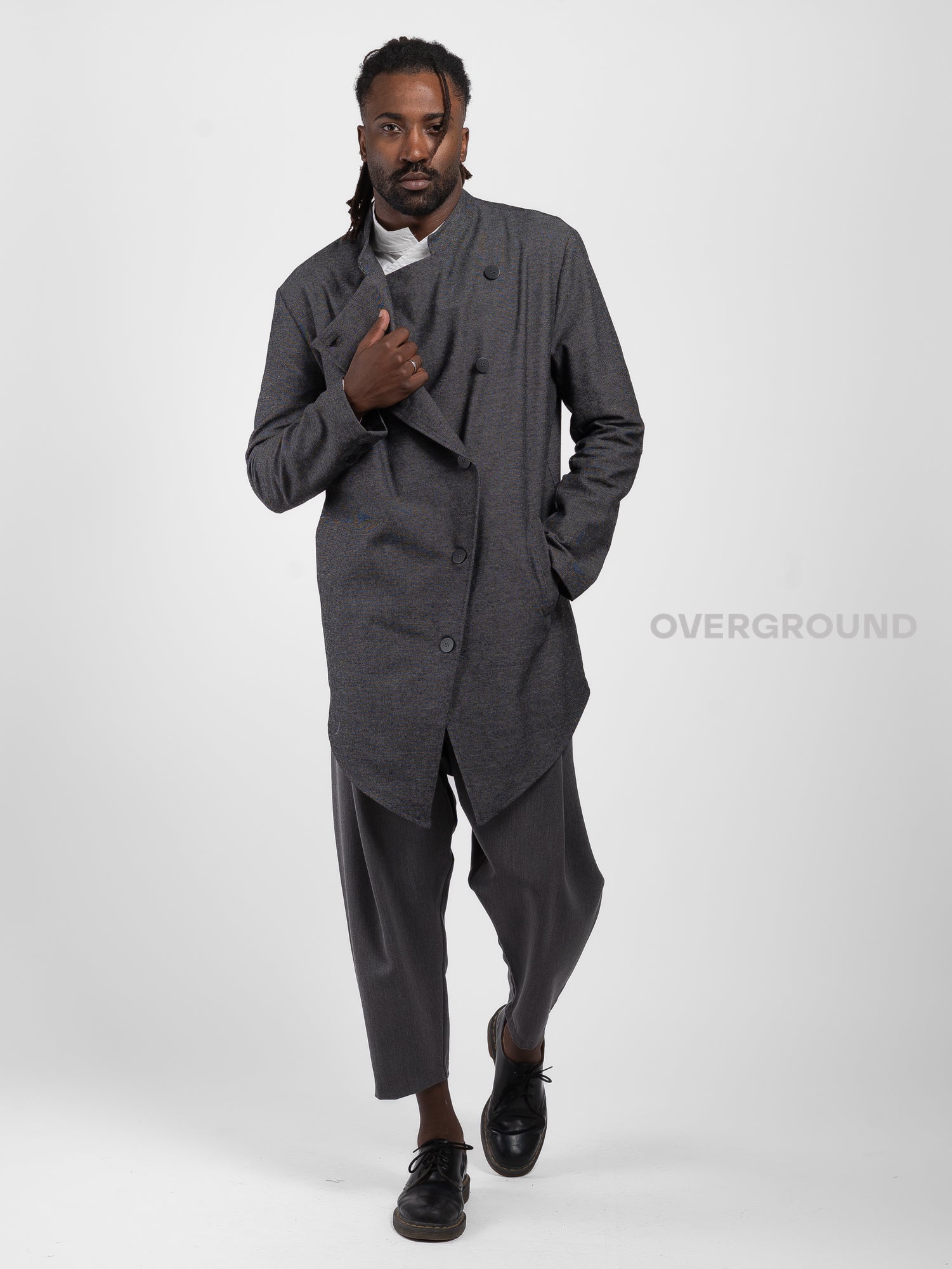 GIACCA CON ABBOTTONATURA TRASVERSALE - OVERGROUND STORE 