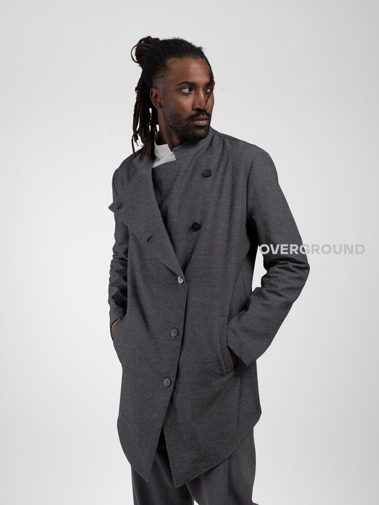 GIACCA CON ABBOTTONATURA TRASVERSALE - OVERGROUND STORE 