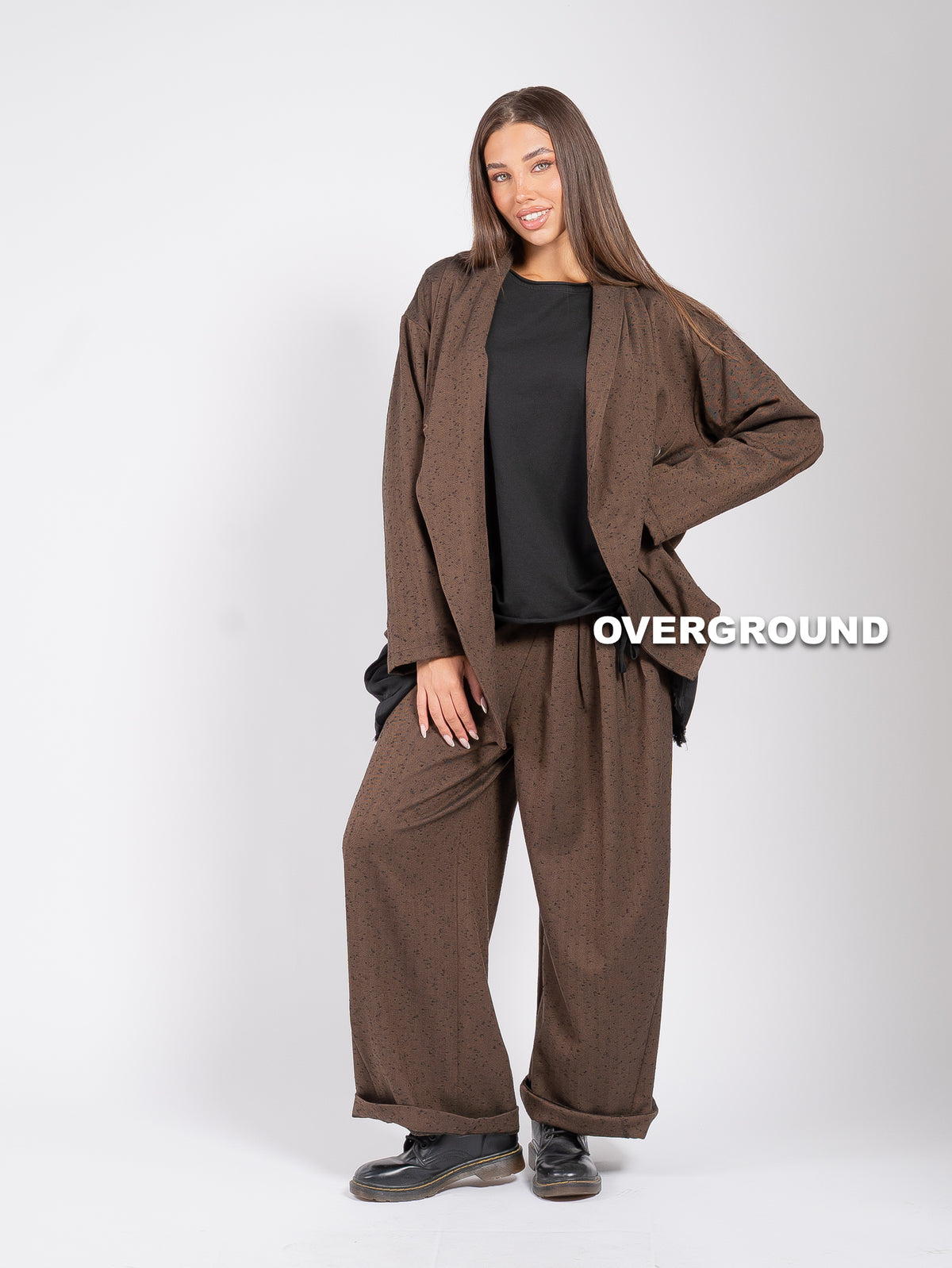 PANTALONE OVER GAMBULE LARGO CON RIPRESA LATERALE