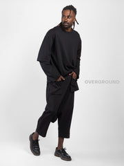 PANTALONE CAVALLO BASSO CON TASCONI FRONTALI z - OVERGROUND STORE 