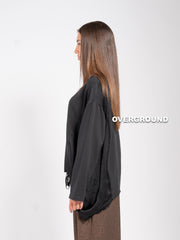MAGLIA OVER DOPPIO TESSUTO CON RIPRESE