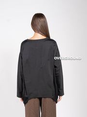 MAGLIA OVER DOPPIO TESSUTO CON RIPRESE
