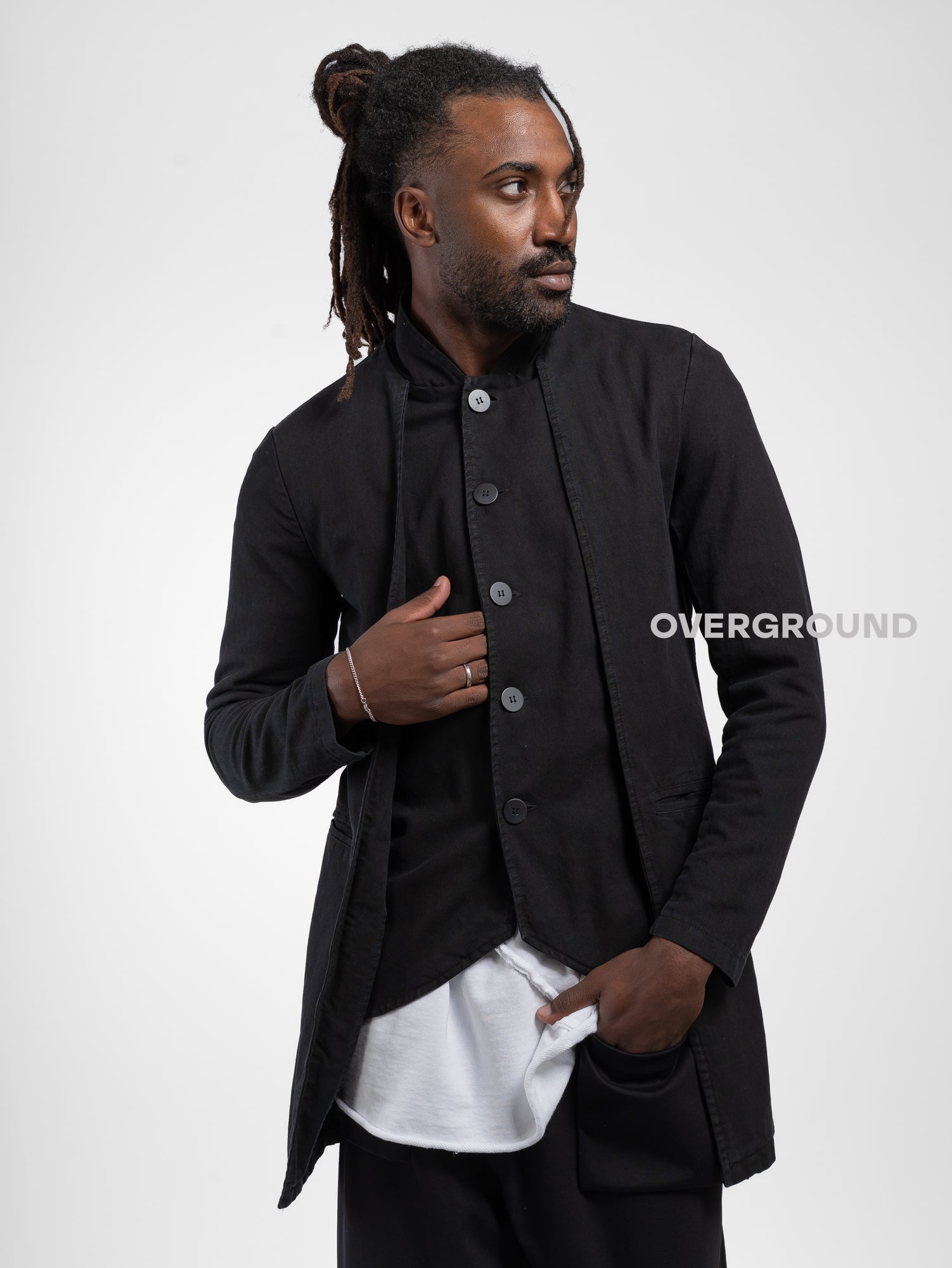 Giacca con bottoni collo coreana - OVERGROUND STORE 