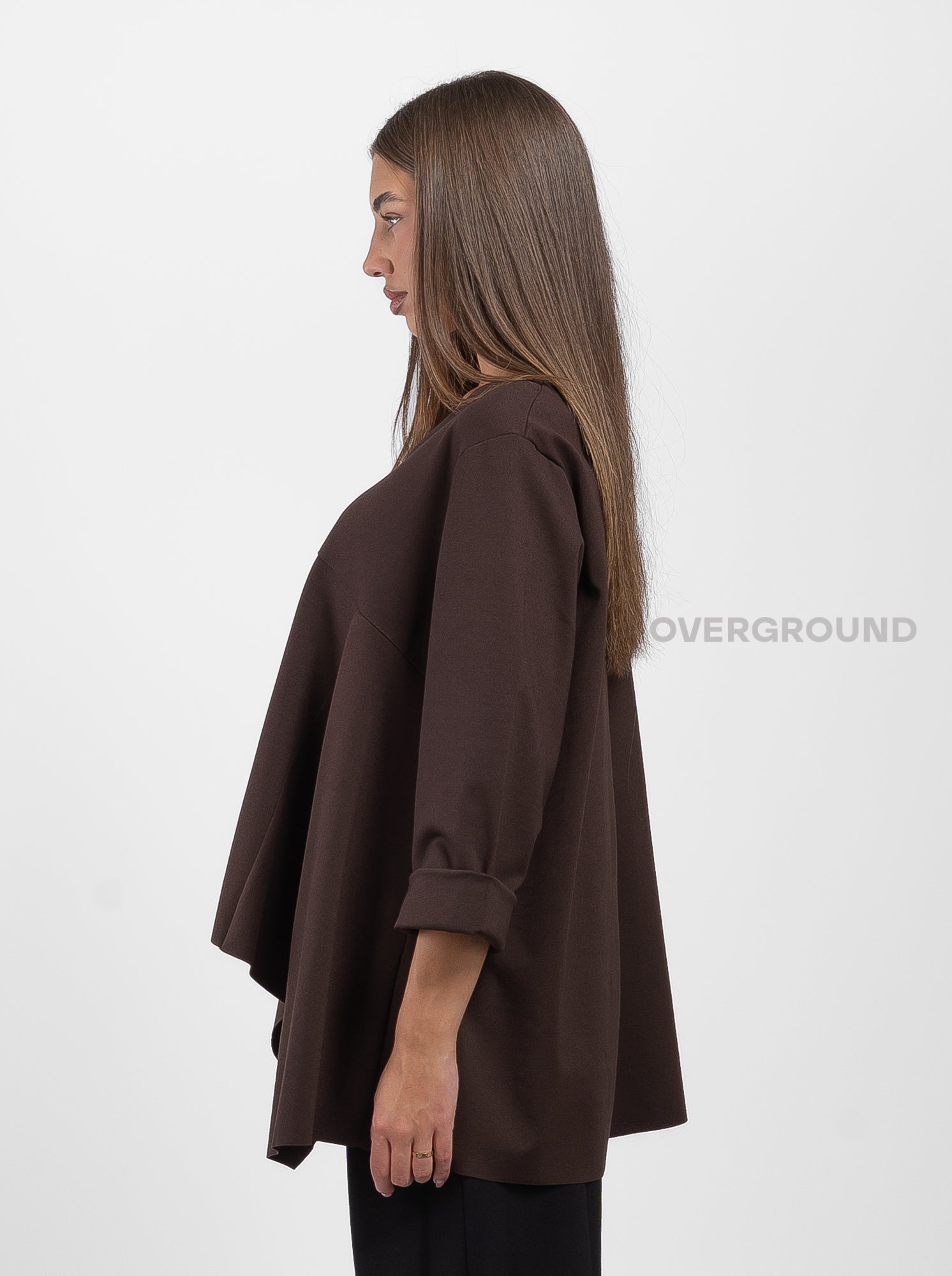 BLUSA OVER ASIMMETRICA SCOLLO A V - OVERGROUND STORE 