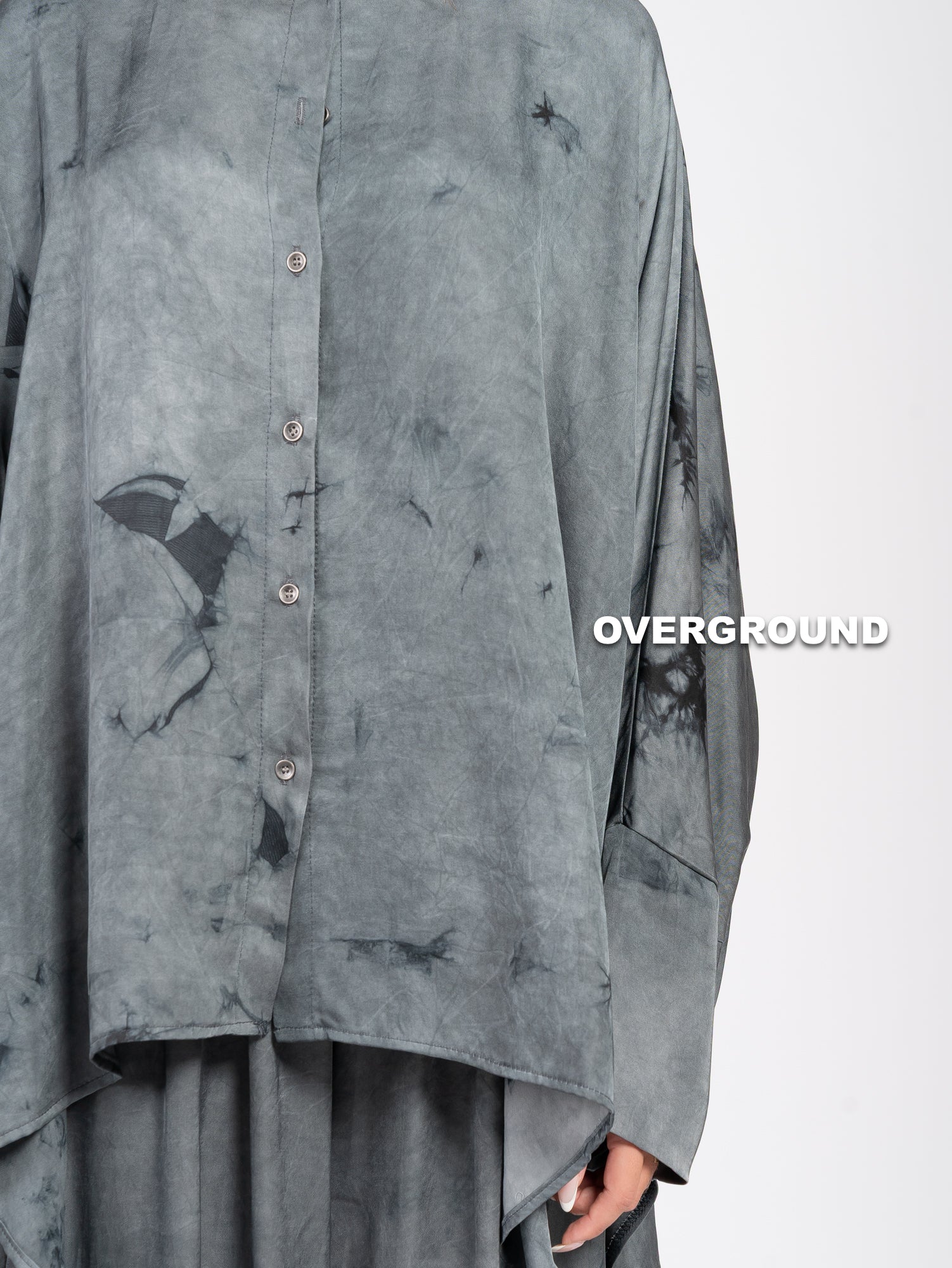 CAMICIA OVER LUNGA FANTASIA MANICA LARGA