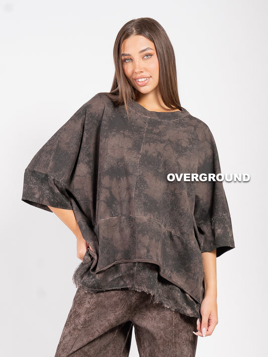 MAGLIA OVER FANTASIA CON CUCITURA DAVANTI