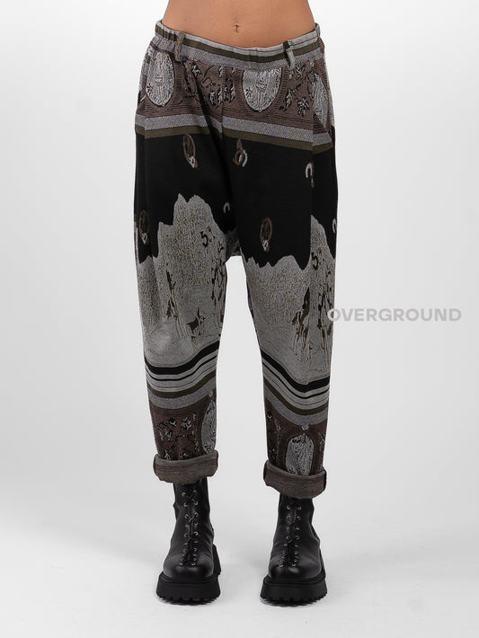 PANTALONE CAVALLO BASSO IN FANTASIA GIAPPONESE - OVERGROUND STORE 