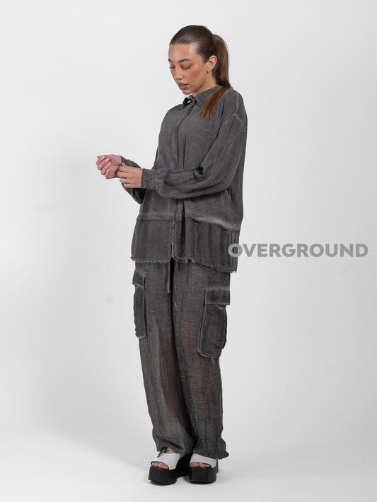 CAMICIA OVER DOPPIO TESSUTO - OVERGROUND STORE 