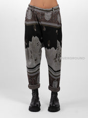 PANTALONE CAVALLO BASSO IN FANTASIA GIAPPONESE - OVERGROUND STORE 