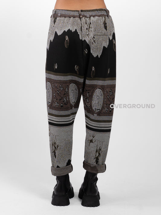 PANTALONE CAVALLO BASSO IN FANTASIA GIAPPONESE - OVERGROUND STORE 