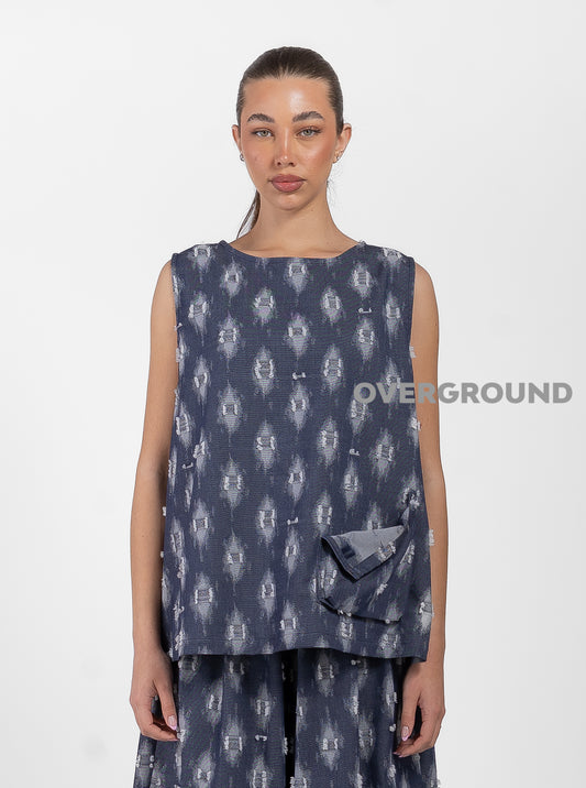 MAGLIA SMANICATA FANTASIA SFRANGIATA JEANS - OVERGROUND STORE 