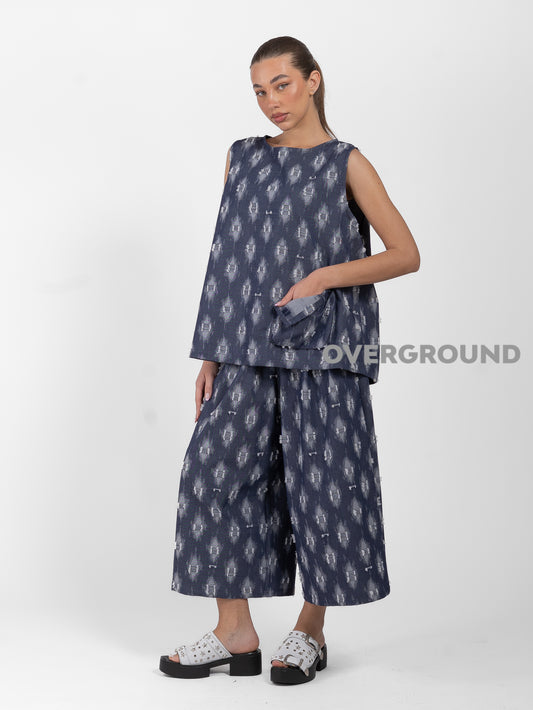 MAGLIA SMANICATA FANTASIA SFRANGIATA JEANS - OVERGROUND STORE 