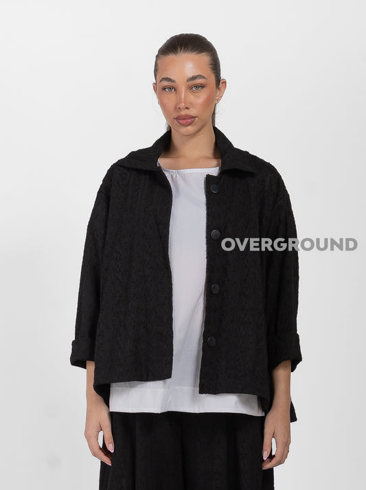 GIACCA CORTA OVER TESSUTO LAVORATO - OVERGROUND STORE 