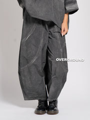 PANTALONE OVER GAMBULE LARGO CON CUCITURE