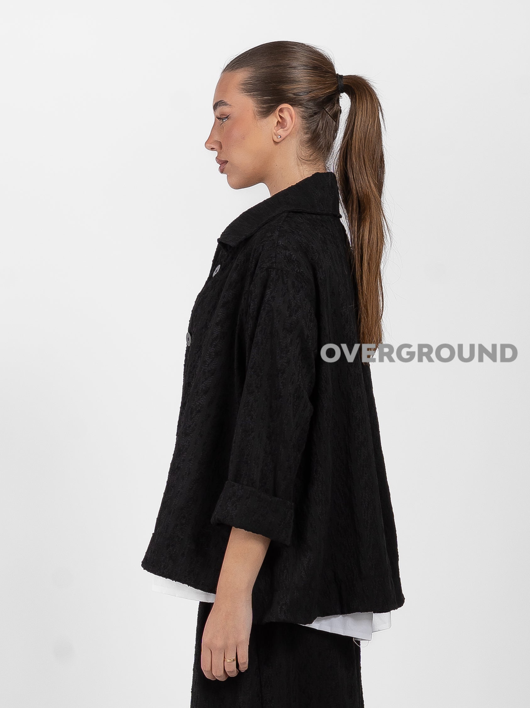 GIACCA CORTA OVER TESSUTO LAVORATO - OVERGROUND STORE 