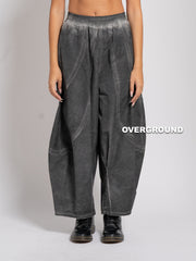 PANTALONE OVER GAMBULE LARGO CON CUCITURE