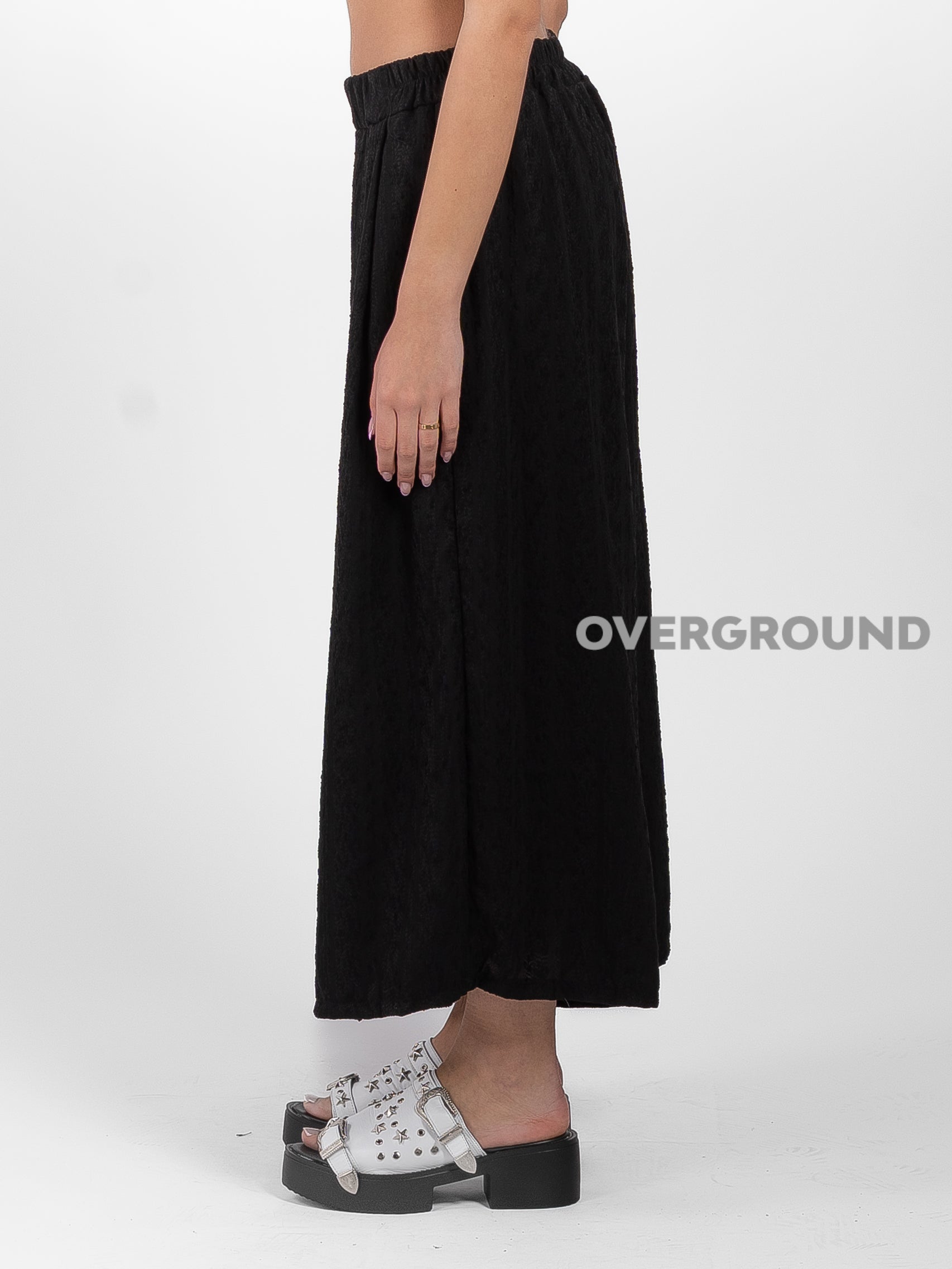 PANTALONE GAMBULE LARGO TESSUTO LAVORATO - OVERGROUND STORE 