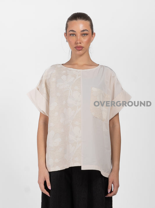 BLUSA OVER DOPPIO TESSUTO CON TASCA LATERALE - OVERGROUND STORE 