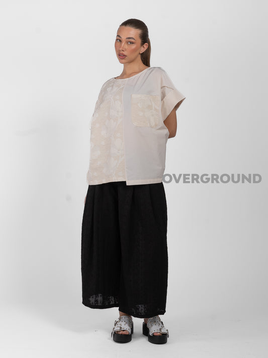 BLUSA OVER DOPPIO TESSUTO CON TASCA LATERALE - OVERGROUND STORE 