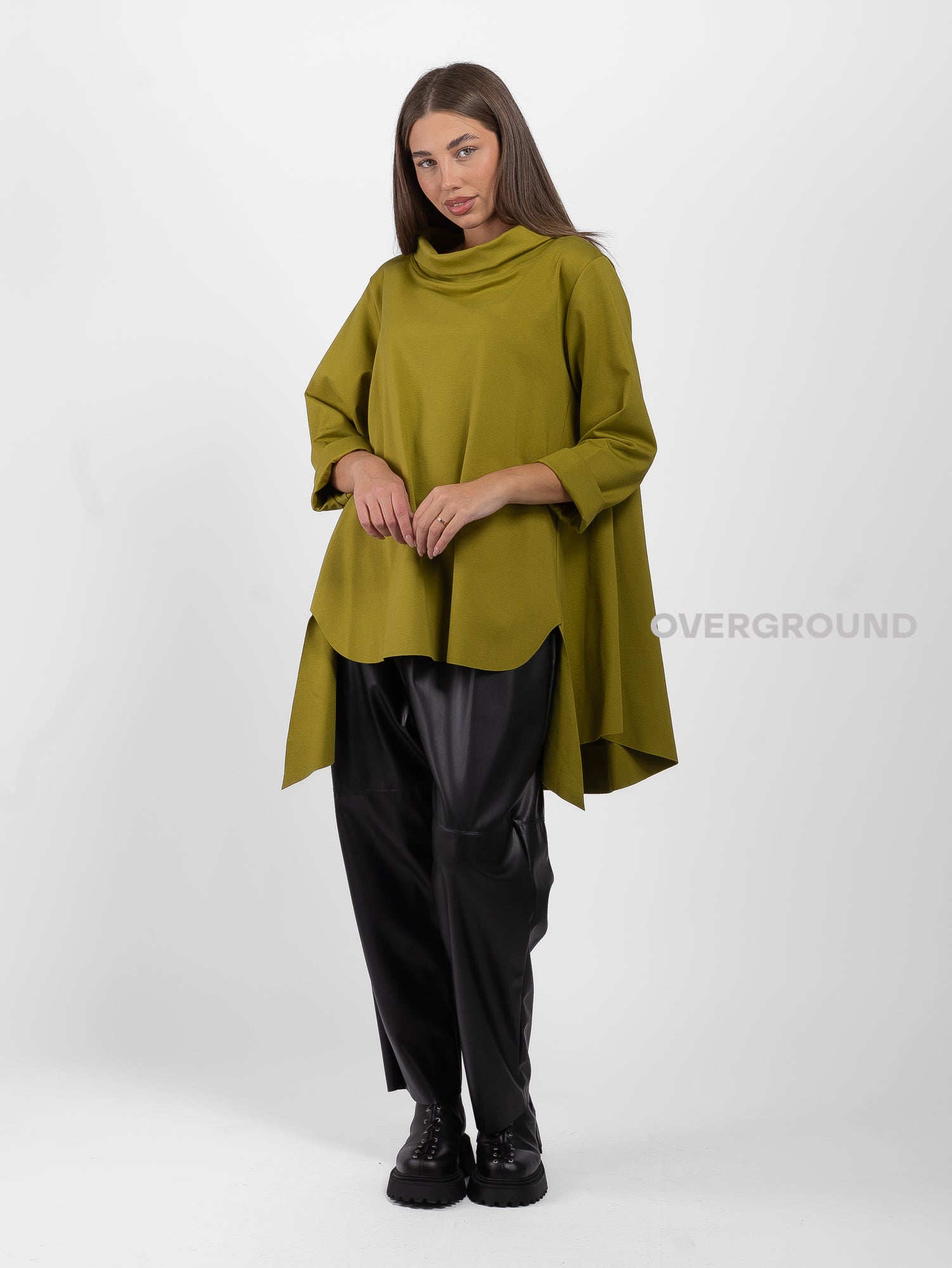 BLUSA LUNGA COLLO A BARCA - OVERGROUND STORE 