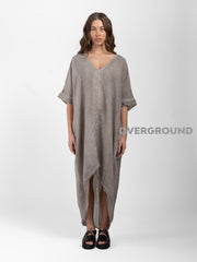 ABITO LUNGO OVER SCOLLO A V CON RIPRESA CENTRALE - OVERGROUND STORE 